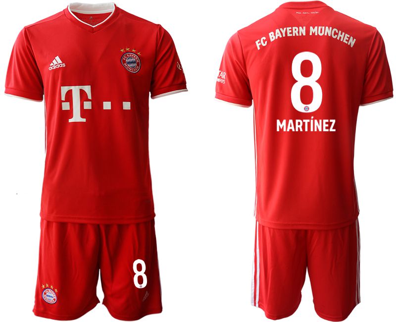 Men 2020-2021 club Bayern Munich home #8 red Soccer Jerseys